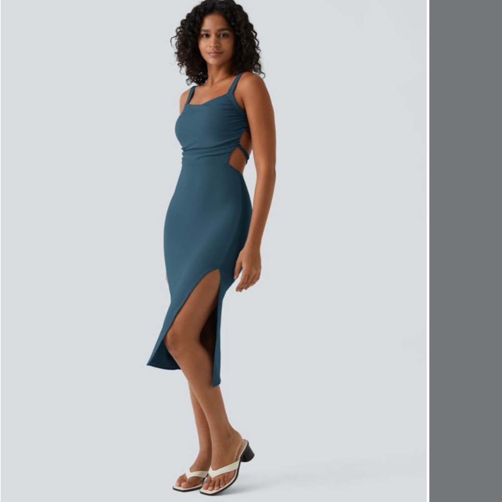 🗽NWT HALARA Bodycon Midi Casual Dress - Picture 3 of 3